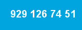 929 126 74 51 929 126 74 51